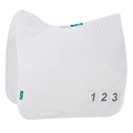 Numed HiWither Quilt Competition Saddlepad with numbers
