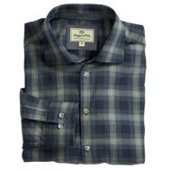 Hoggs Mens Shirt. Angus - Navy/Beige Size S